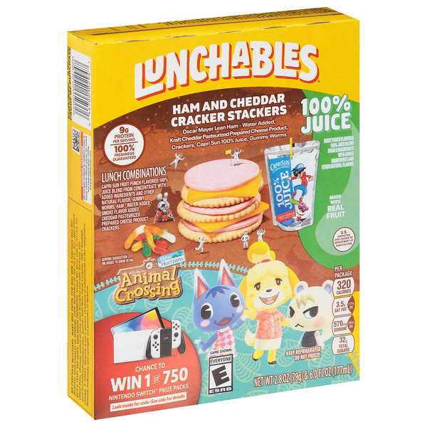 Lunchables Cracker Stackers Ham Cheddar 8.8 oz box Food Lion