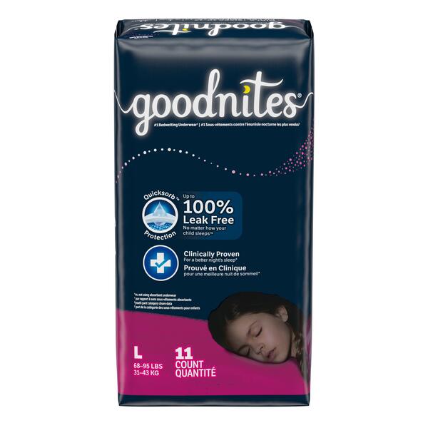 GoodNites Girls L Nighttime Underwear 68-95 lb - 11 ct pkg | GIANT GoodNites Girls L Nighttime Underwear 68-95 lb - 11 ct pkg | GIANT