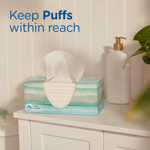 Puffs Plus Lotion Facial Tissues, 2-Ply - 8 - 124 tissues boxes [992 total tissues]