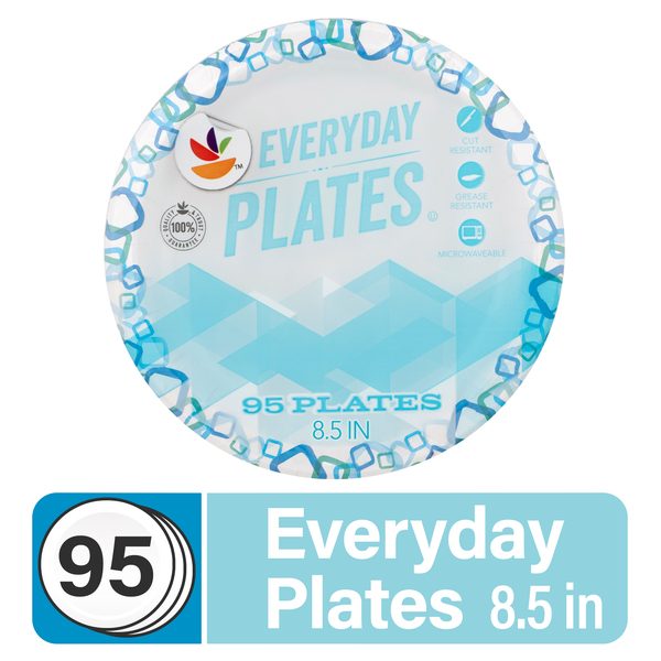 Our Brand Everyday Paper Plates 8.5 Inch - 95 ct pkg