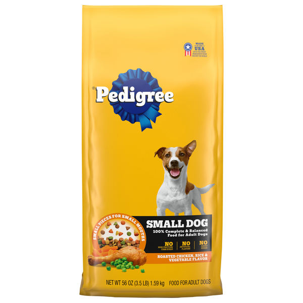 PEDIGREE Small Dog Roasted Chicken Rice Vegetable Adult Dry Dog Food 3.5 lb bag GIANT