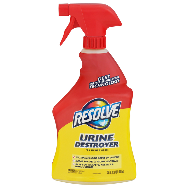 Resolve Urine Destroyer For Stains Odors Trigger Spray 32 oz btl Giant