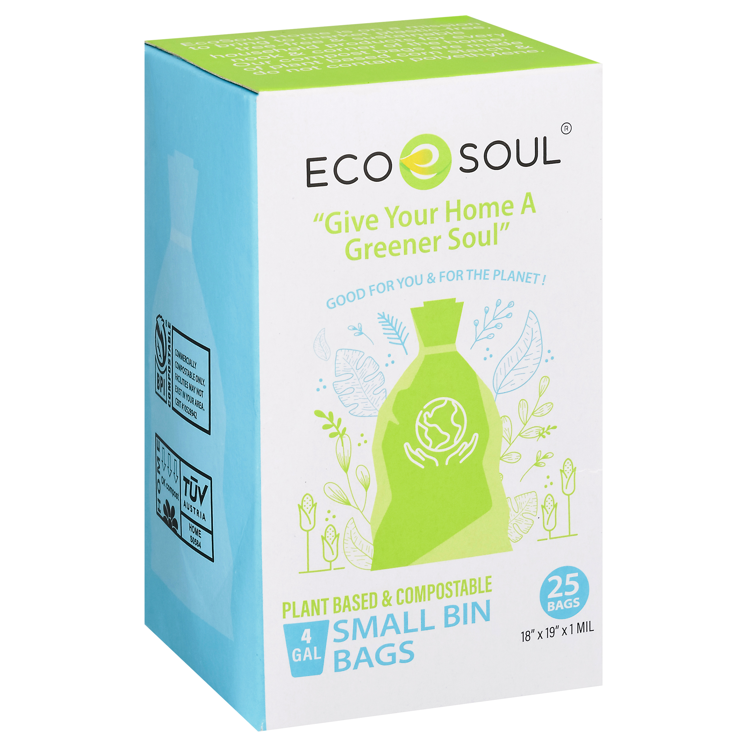 For Good Compostable Small Trash Bags 4 Gallon - 25 ct box