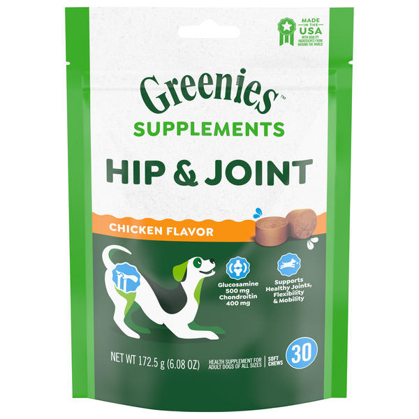 Greenies Supplements Hip Joint Adult Dog Chews Chicken Flavor
