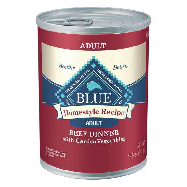 BLUE Wet Adult Dog Food Beef Dinner with Garden Vegetables Natural