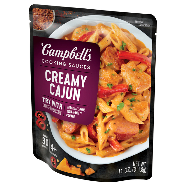 4 Campbell's Cooking Sauces Creamy Cajun For Skillet Oven Slow