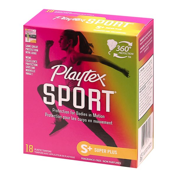 Playtex Sport Tampons Super Absorbency Unscented, 18 ct - Foods Co.