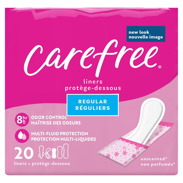 Carefree Acti-Fresh Body Shape To Go Pantiliners Regular Length Unscented -  20 ct pkg