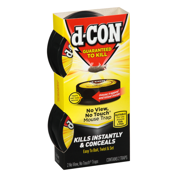 d-CON Guaranteed to Kill No View, No Touch Mouse Trap - 2 Count, Pack of 3  (6) 19200783576