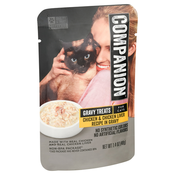 Companion Gravy Treats for Cats Chicken Chicken Liver 1.4 oz pkg Stop Shop
