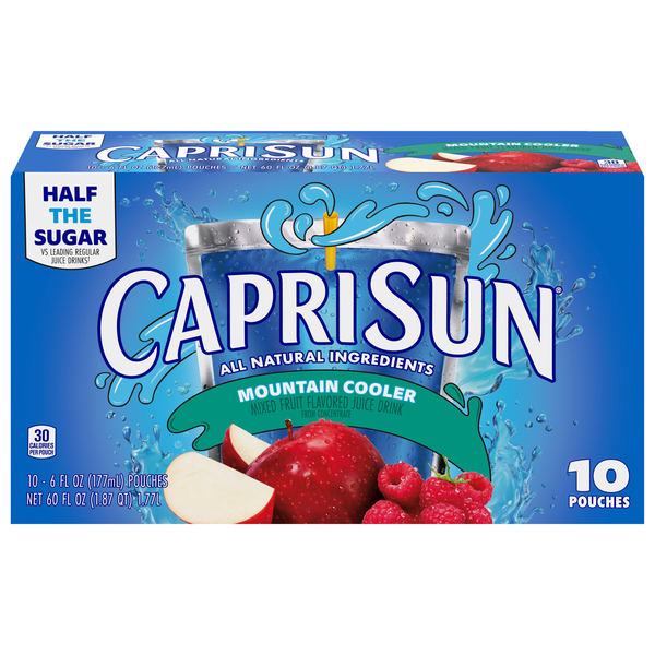 Capri Sun Juice Drink Pouches Mountain Cooler All Natural - 10 ct - 6 oz  pkg