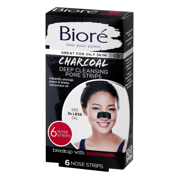 Biore Deep Cleansing Pore Strips Charcoal 6 ct pkg Stop Shop