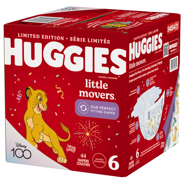 Huggies Little Movers Disney Baby Size 6 Diapers 35+ lbs - 44 ct box