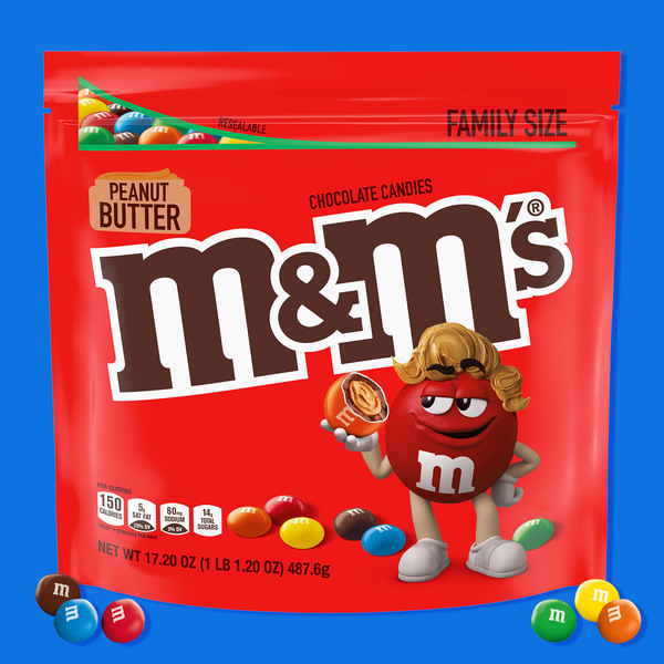 487.6g Huge Family Size Peanut Butter M&Ms MNMs American