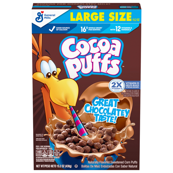 Cocoa Puffs Chocolatey Cereal Large Size - 15.2 oz box | Giant