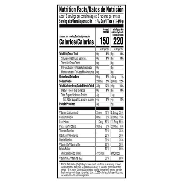 Rice cereal nutritional new arrivals value