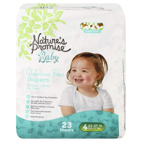 Nature s Promise Chlorine Free Size 4 Baby Diapers 22 37 lb 23
