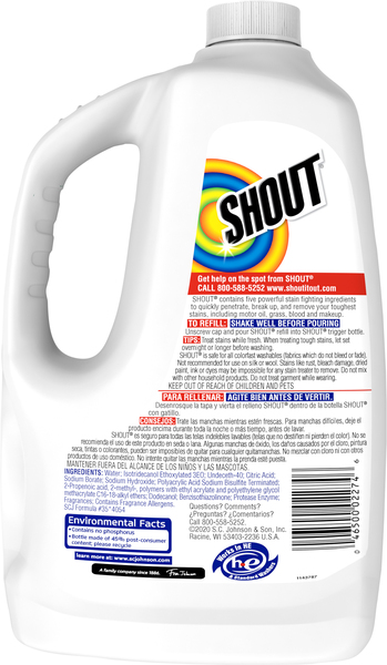 Shout Stain Remover Laundry Trigger Spray, Shout triple acting