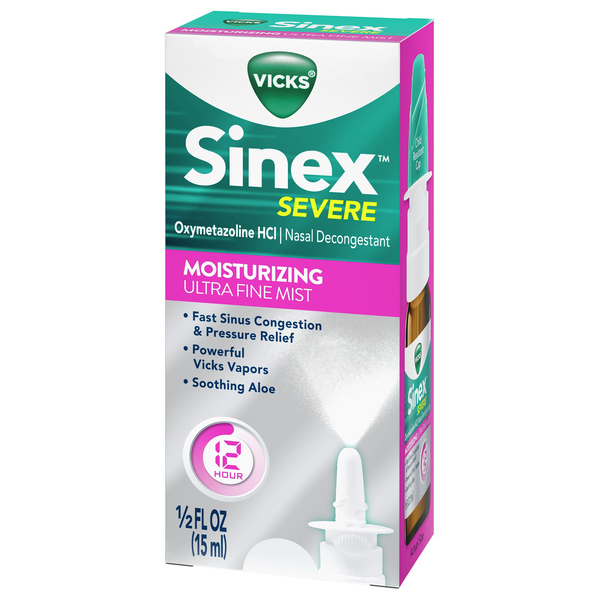 Sinex Severe Moisturizing Ultra Fine Mist Nasal Decongestant 0.5
