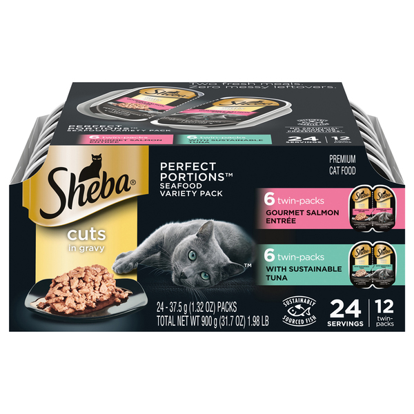 Sheba Perfect Portions Wet Adult Cat Food Tuna in Gravy 6 x 37.5g