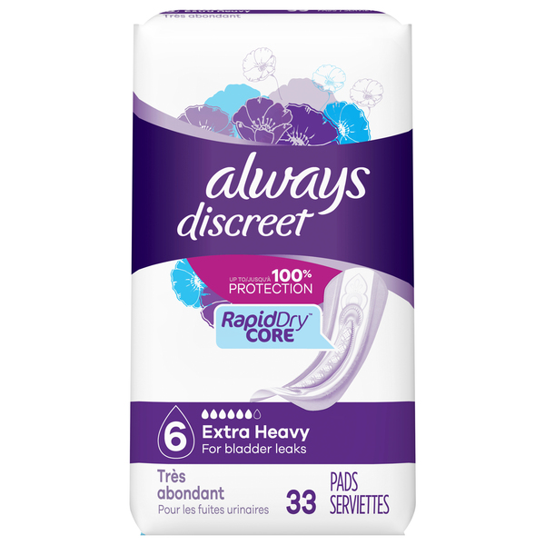 Always Discreet Incontinence And Postpartum Incontinence Pads For