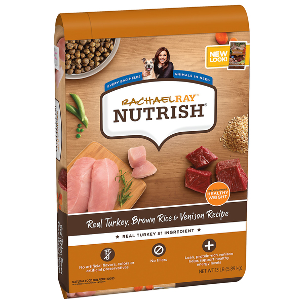 Rachael Ray Nutrish Real Turkey Brown Rice Venison Adult Dry Dog Food 13 lb bag Giant