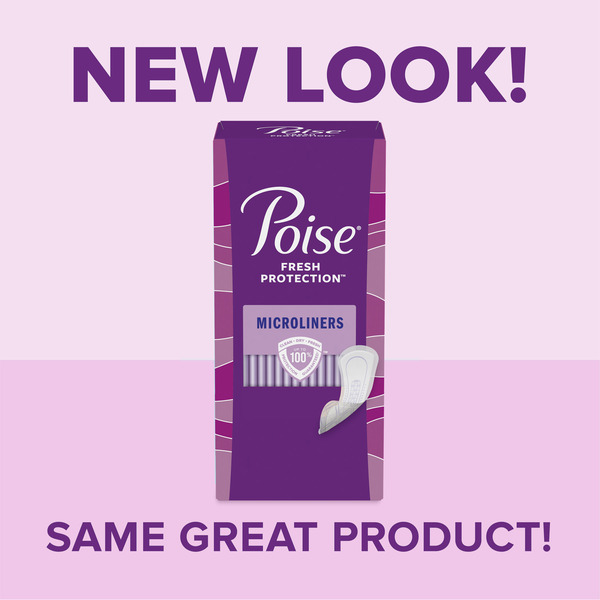 Poise Microliners Incontinence Liners Long Lightest Absorbency