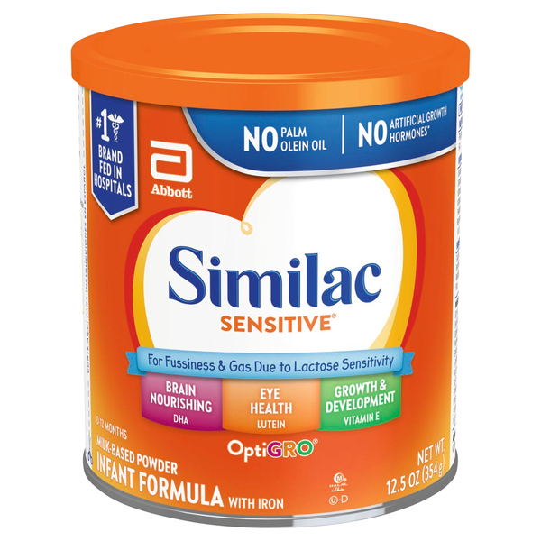 Similac sensitive infant shop formula with iron