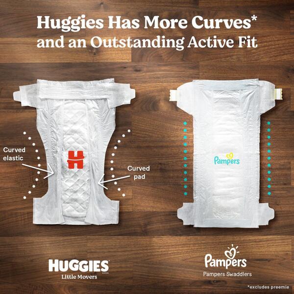Huggies Little Movers Size 6 Baby Diapers 35+ lb - 44 ct box