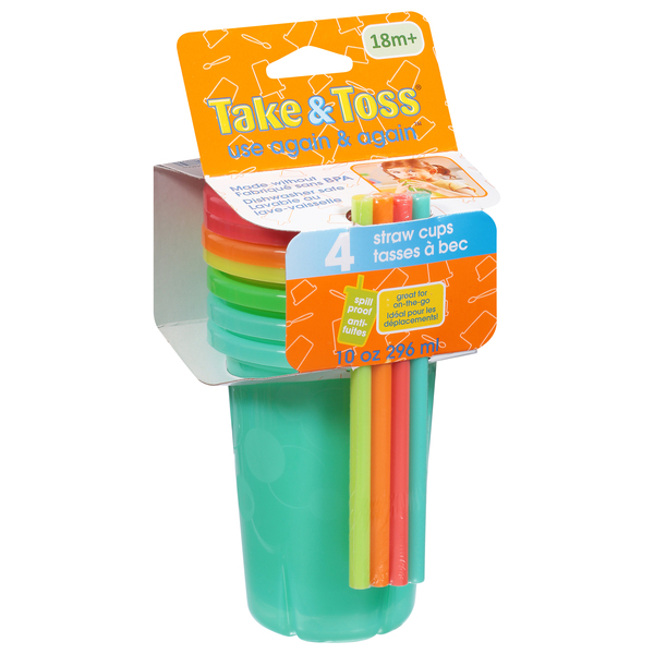 The First Years Take & Toss Straw Cups, 4 ct - Foods Co.