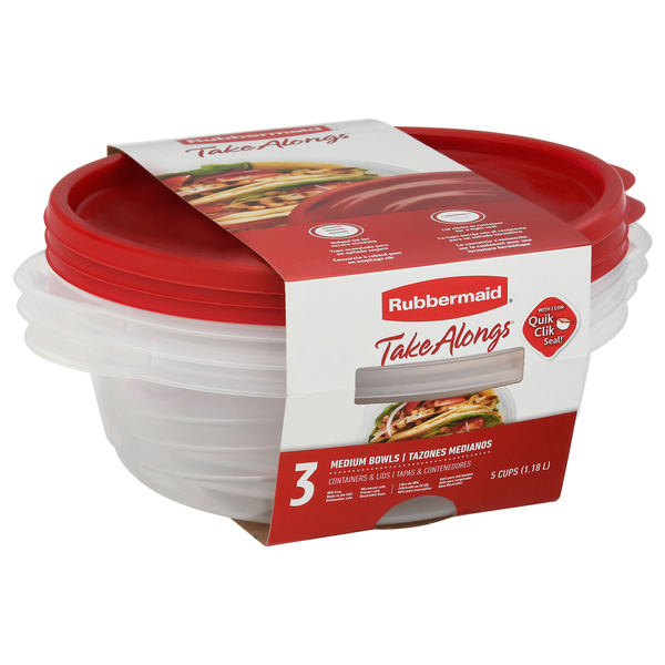 TakeAlongs Food Prep Containers, 4.7 Cup, 4-Pk.