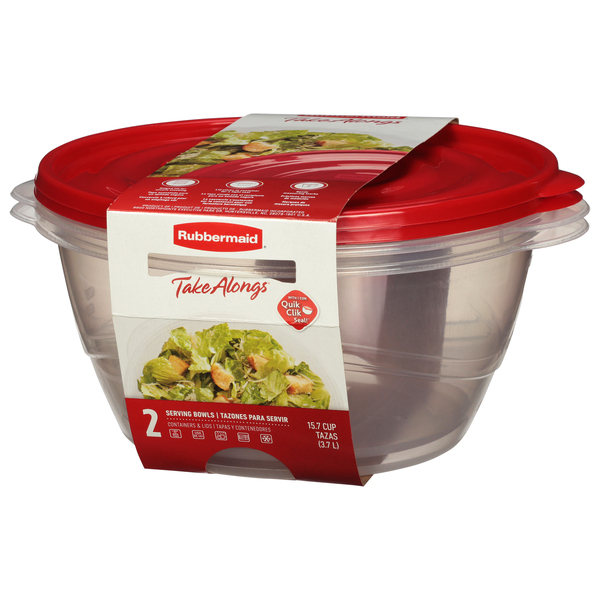 Rubbermaid Take Alongs Containers + Lids Bowls Serving 15.7 Cups - Each