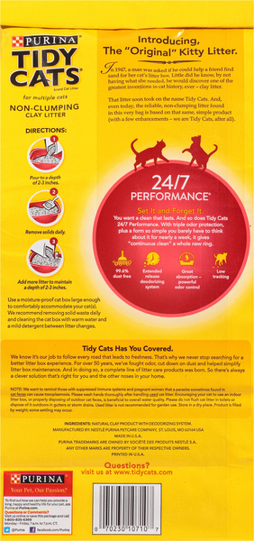 Tidy Cats Non Clumping 24 7 Performance Clay Cat Litter 10 lb bag Giant