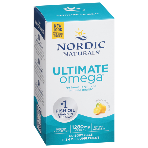 Nordic Naturals Omega-3 - Lemon 60 Fish Gels