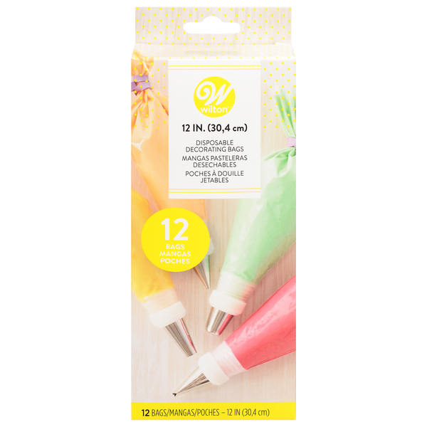 12 disposable cheap decorating bags