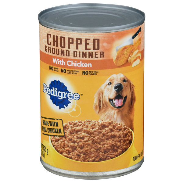 Pedigree chopped ground top dinner with chicken