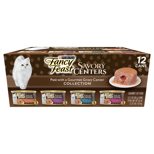 Fancy Feast Savory Centers Pate Collection Variety Wet Cat Food 12 ct 36 oz box Stop Shop