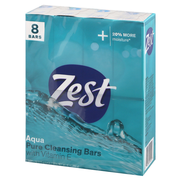 Zest Aqua Pure Cleansing Soap Bars with Vitamin E - 3 ct - 4 oz bar