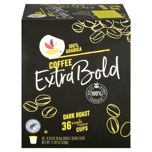 Stop Shop Extra Bold Dark Roast Coffee Single Serve Cups 36 ct