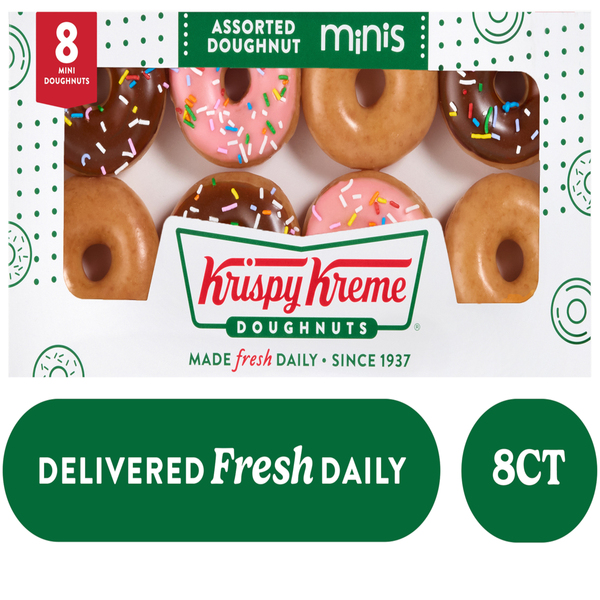 Krispy Kreme Minis Assorted Doughnuts - 8 ct - 8 oz box