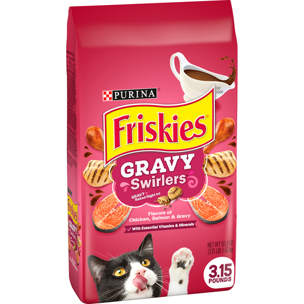Friskies gravy swirlers dry 2025 cat food