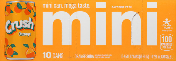 Crush Orange Soda 7.5 oz Cans