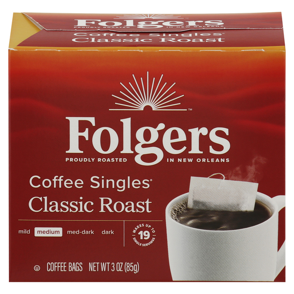 Folgers Classic Roast Instant Coffee, Single Serving, 54 OFF
