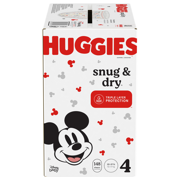 Huggies snug & dry size 6 diapers 66 ct box top