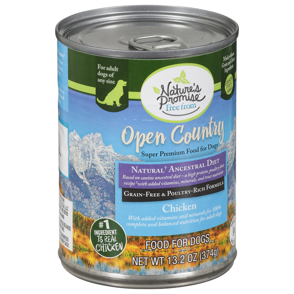 Open nature wet dog on sale food