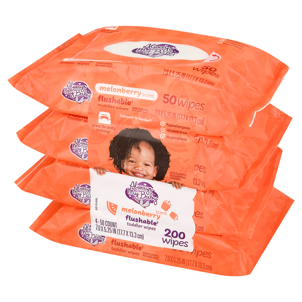 Save on Kandoo Kids Flushable Wipes Sensitive Fragrance Free 50 ea - 4 ct  Order Online Delivery