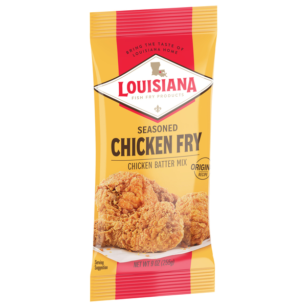 Louisiana Seasoned Crispy Chicken Fry Batter Mix 9 oz. (Pack of 3)