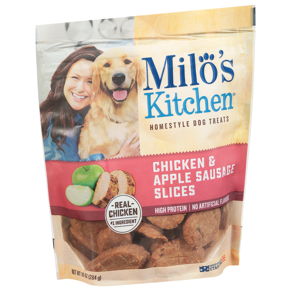 Milo's kitchen beef sausage shop slices