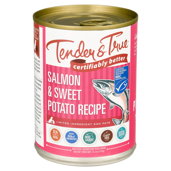 Tender True Pate Wet Dog Food Salmon Sweet Potato Recipe