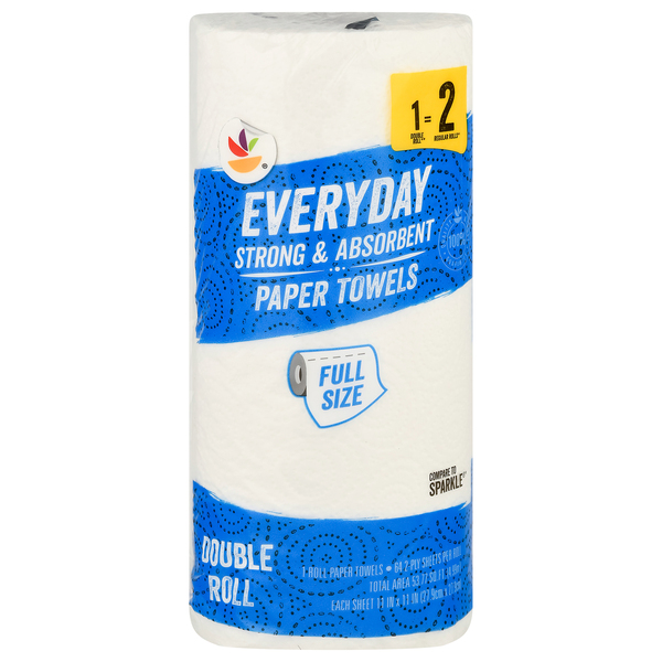 Giant Everyday Full Size White Double Roll 2 Ply Paper Towels 1 roll Giant